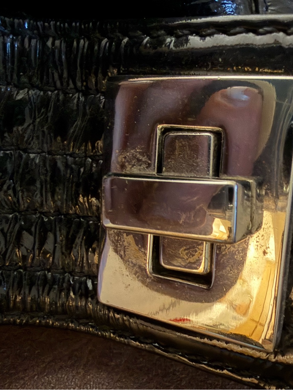 Y2K Kooba "Natasha" Patent Leather Tote/Shoulder Bag - Picture 3 of 8
